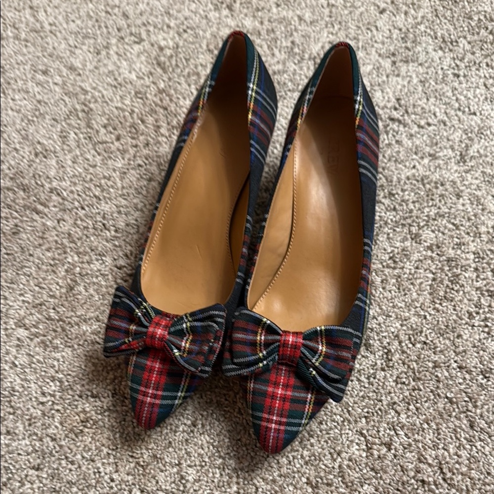 JCrew Plaid Bow Women Shoes